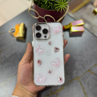 Kelebek Figürlü Şeffaf Kılıf